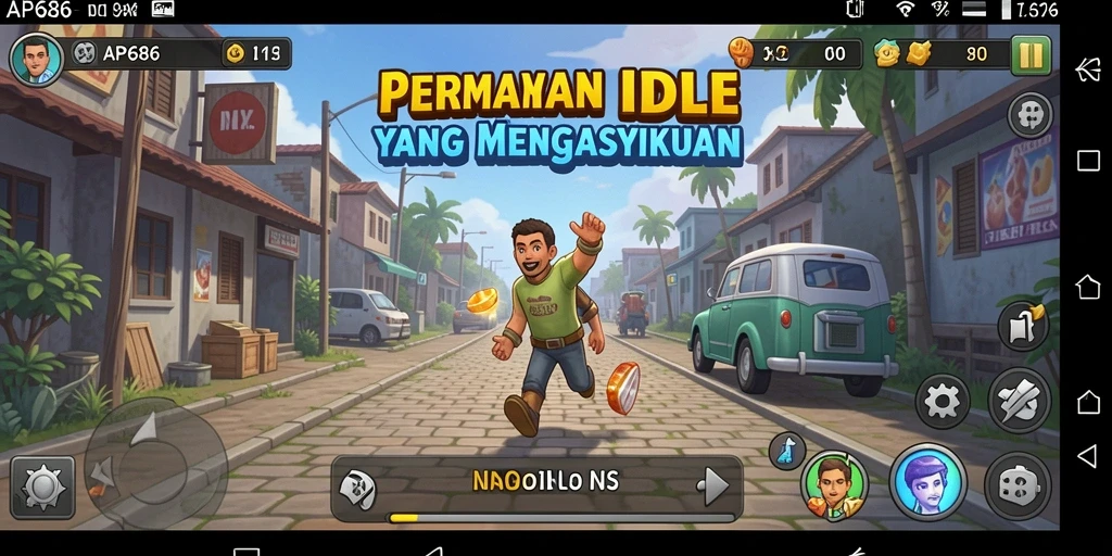 Tampilan screenshot gameplay AP686 yang menampilkan dinamika Idle gaming.