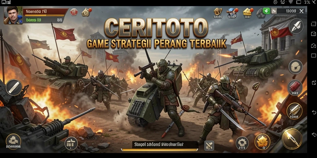 Screenshot gameplay <strong>CERITOTO</strong> yang menampilkan strategi pertempuran yang mendebarkan.