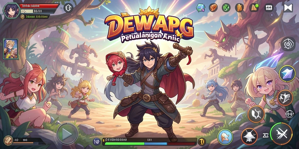 Tampilan gameplay menarik dari DEWAPG dengan karakter Anime.
