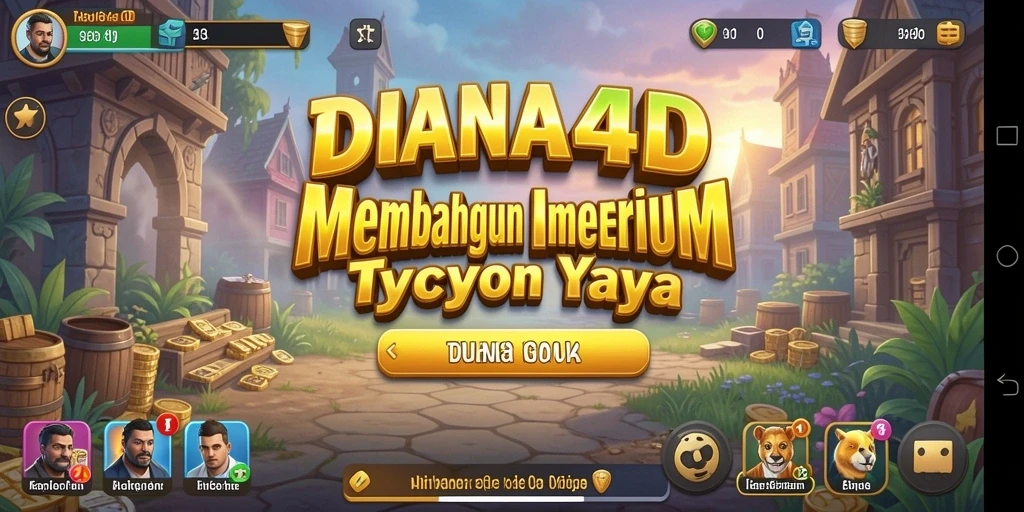 Tampilan gameplay menarik di DIANA4D dengan berbagai fitur Tycoon.