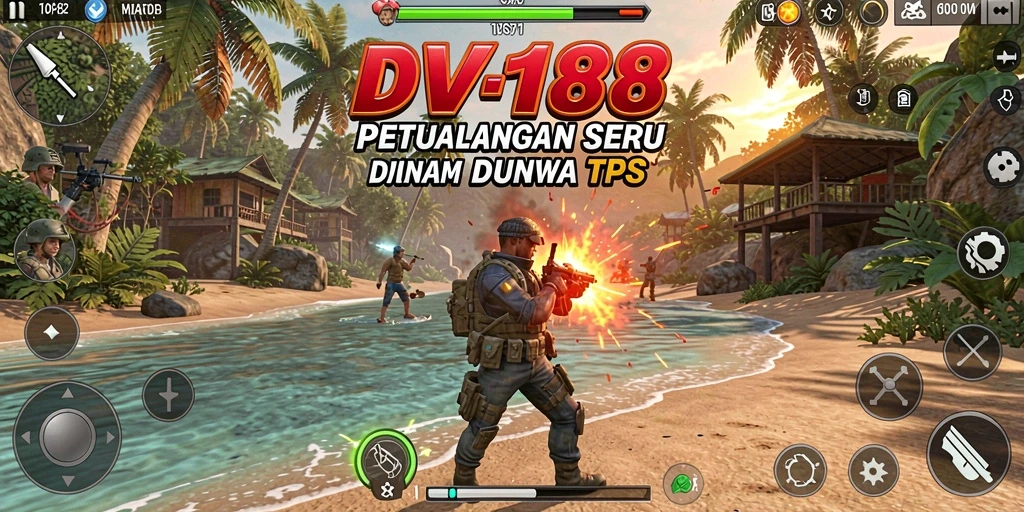 Tampilan gameplay yang mendebarkan dalam DV188 dengan aksi seru.