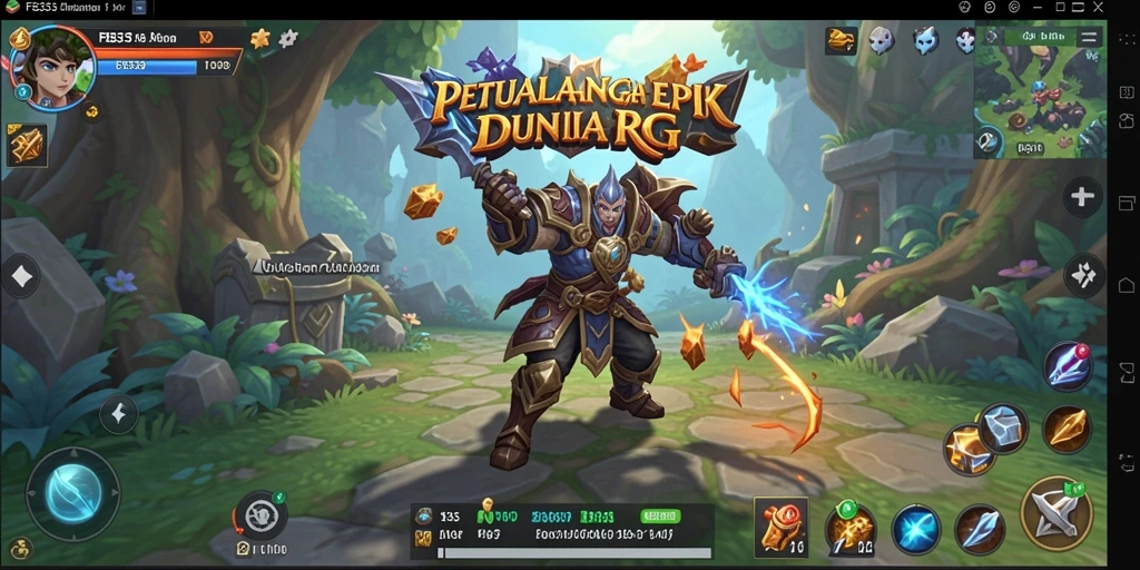 Gameplay seru dengan pertarungan intens di dunia RPG.