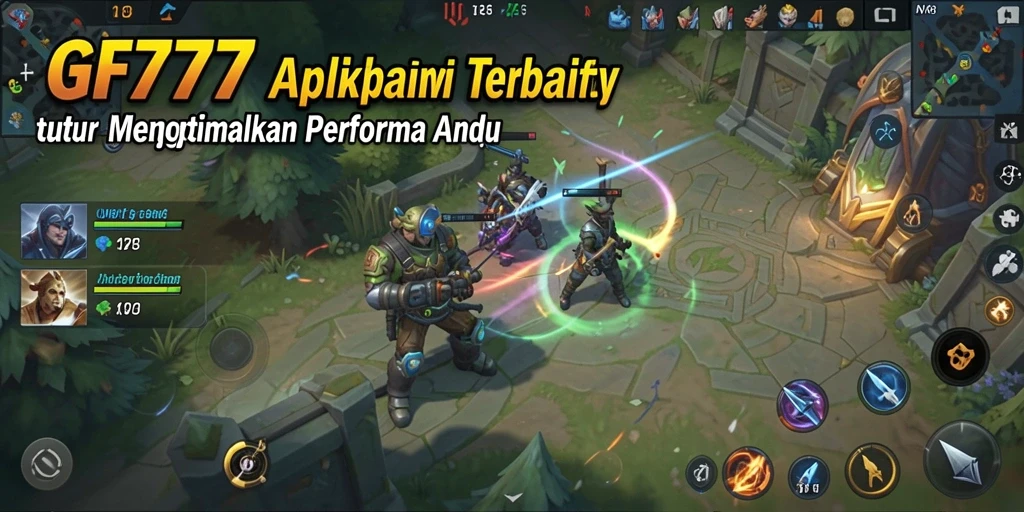 Screenshot menunjukkan fitur pembersihan dan optimasi GF777.