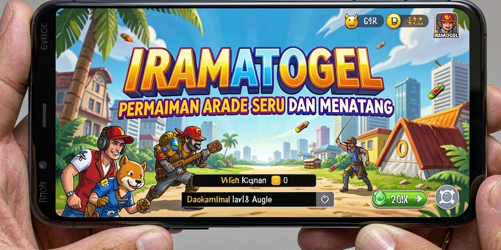 Screenshot utama IRAMATOGEL menampilkan aksi gameplay yang mendebarkan.