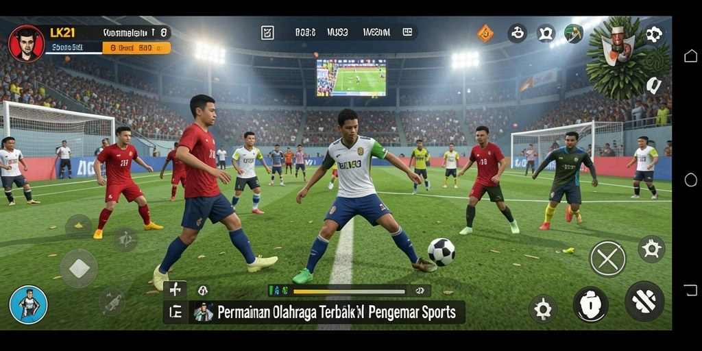 Tampilan gameplay LK21 dengan berbagai cabang olahraga yang menakjubkan.