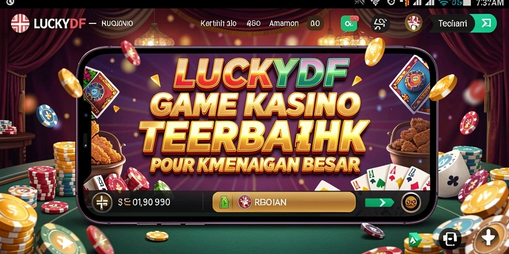 Tampilan gameplay LUCKYDF yang mendebarkan dan berwarna-warni.