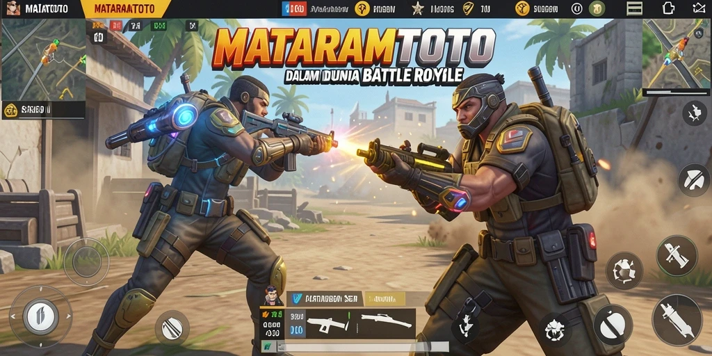 Tampilan gameplay seru dari MATARAMTOTO dengan aksi pertarungan Battle Royale.