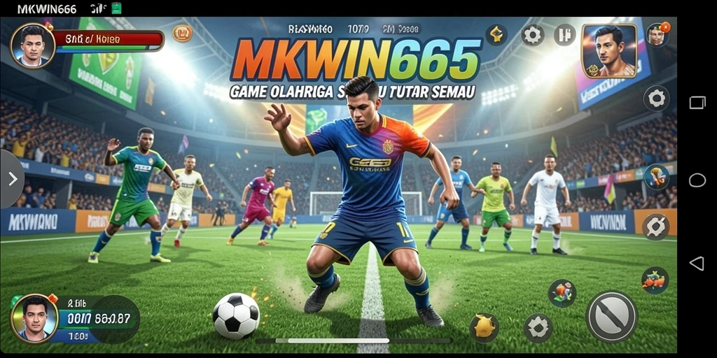 Tangkapan layar utama MKWIN666 yang menunjukkan aksi pertandingan yang intens.