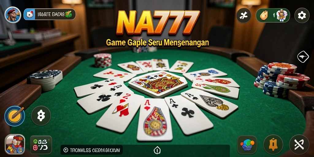 Tampilan gameplay seru di NA777 dengan kartu Gaple yang menarik.