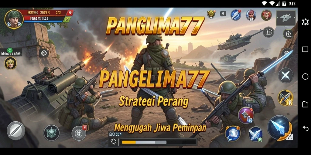 Tampilan gameplay seru dan mendebarkan di PANGLIMA77.