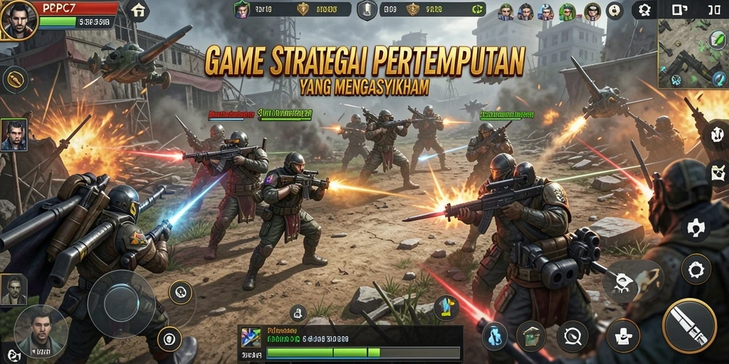 Tampilan gameplay menampilkan strategi seru dalam pertempuran PCPC7.