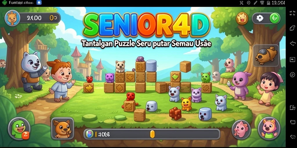 Tangkapan layar gameplay SERU SENIOR4D Puzzle yang menantang.