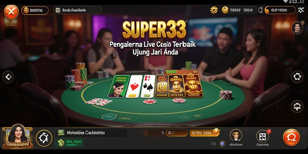 Tampilan gameplay Live Casino yang menarik dan interaktif di SUPER33.