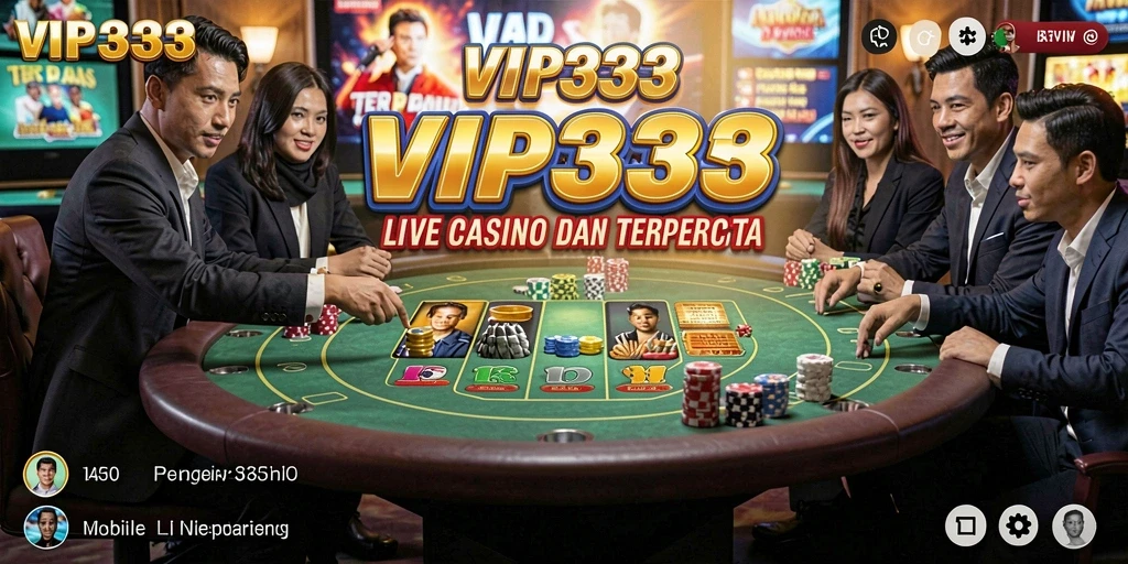 Tampilan permainan Live Casino yang menarik di VIP333.